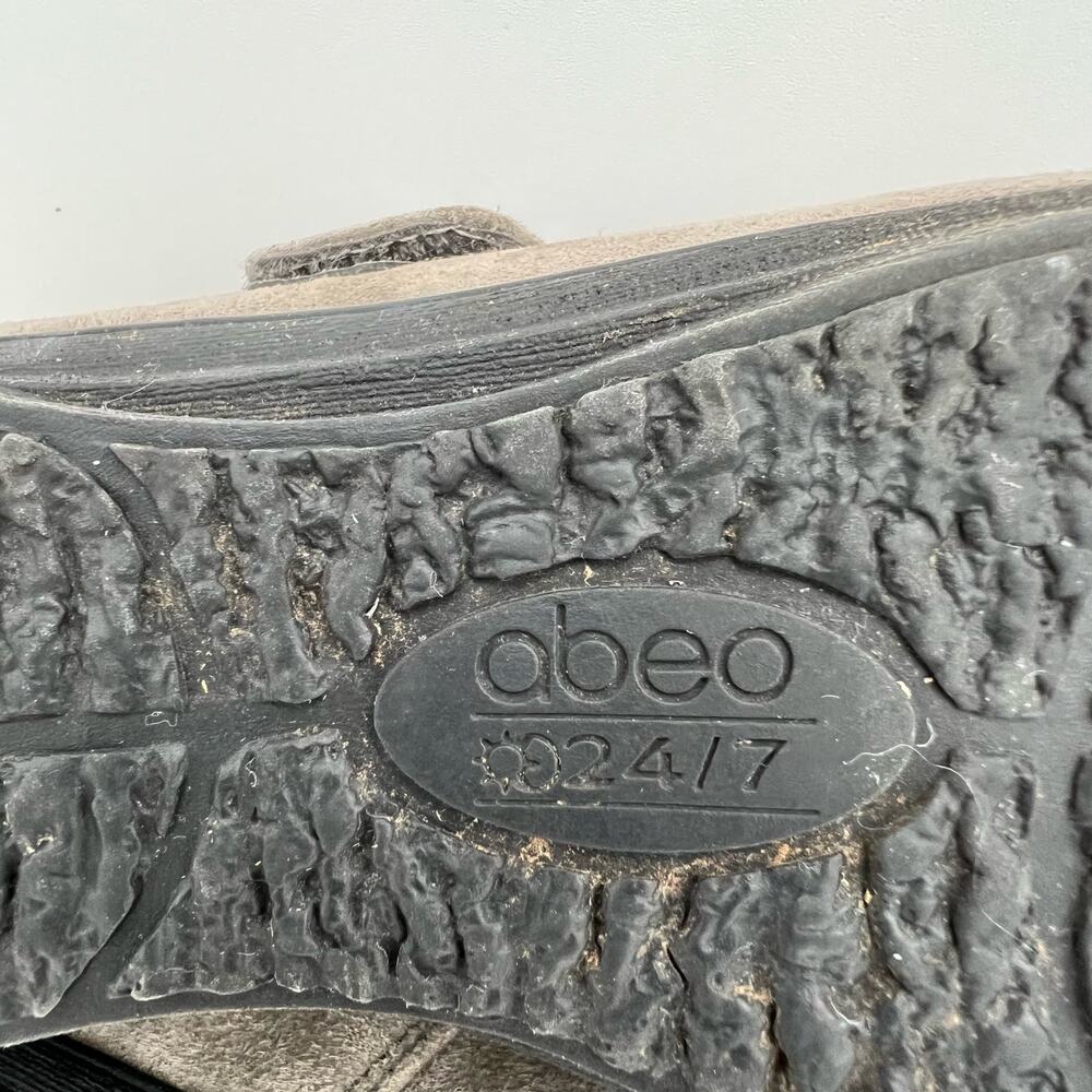 Abeo Ella Maryjane Wedge Shoes Womens 8.5 Gray Suede Leather Comfort Walking - Picture 8 of 10